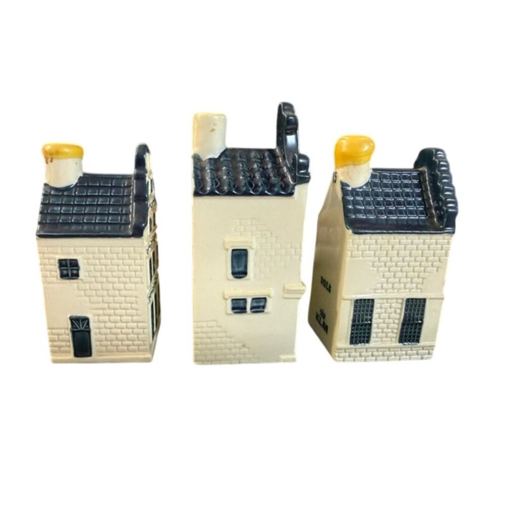 KLM Blue Delft Houses BOLS Amsterdam 2 Sealed #15, #17 1 Empty #80 - Picture 5 of 7